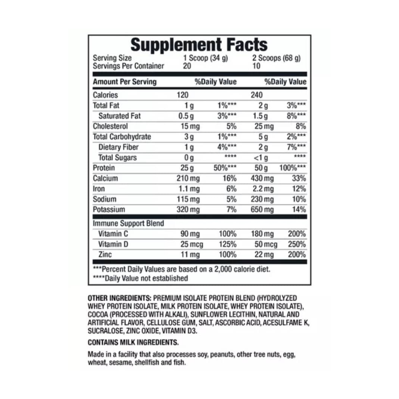 BODY FORTRESS 100% ISOLATE – 1.5 lbs, chocolate