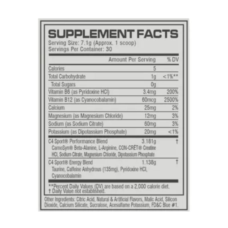PRE WORKOUT C4 SPORT 210 Gr