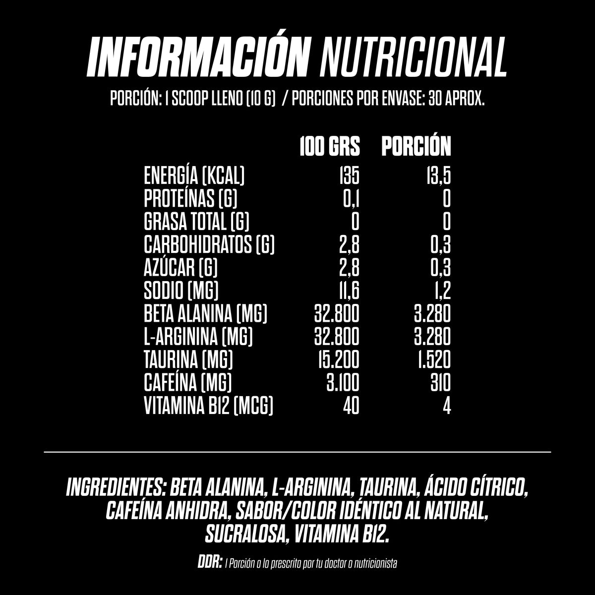Pre Entrenamiento G-PUNK – 300 g