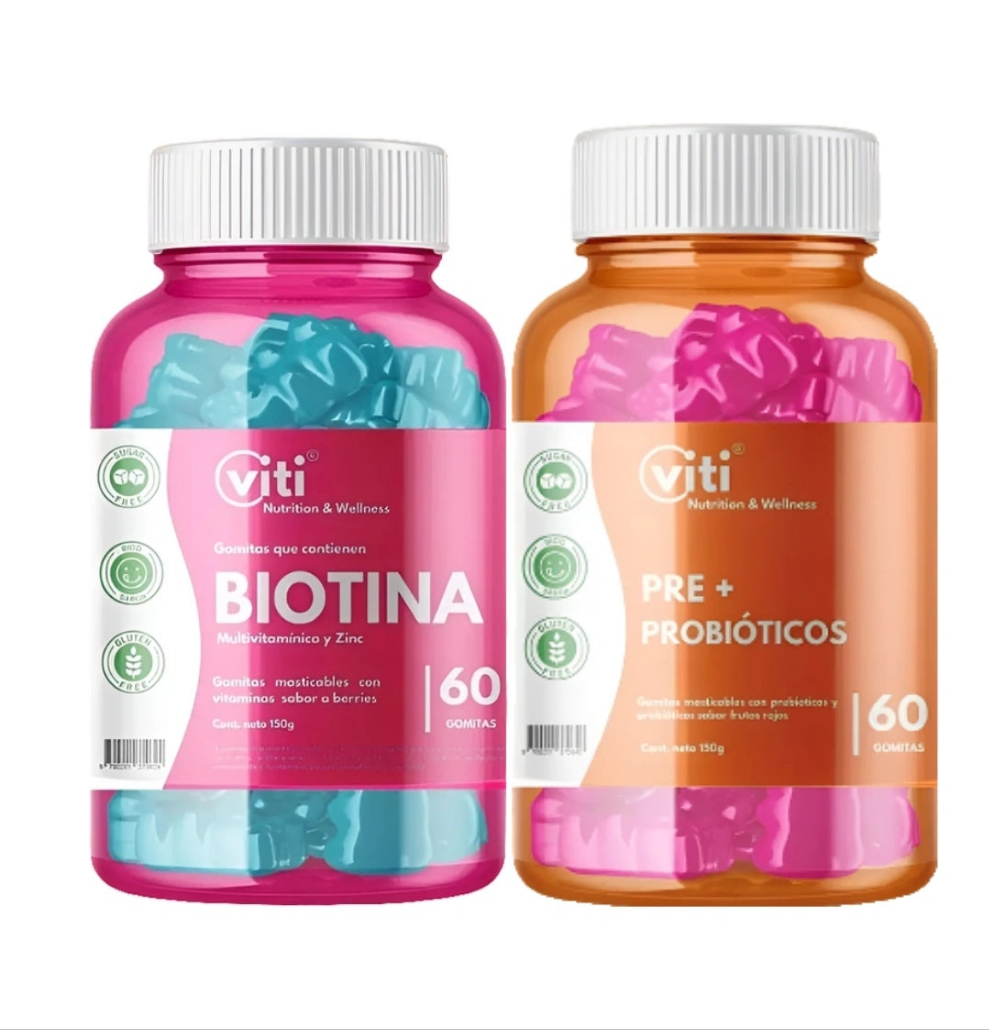 PACK GOMITAS BIOTINA / PRE+PROBIÓTICOS