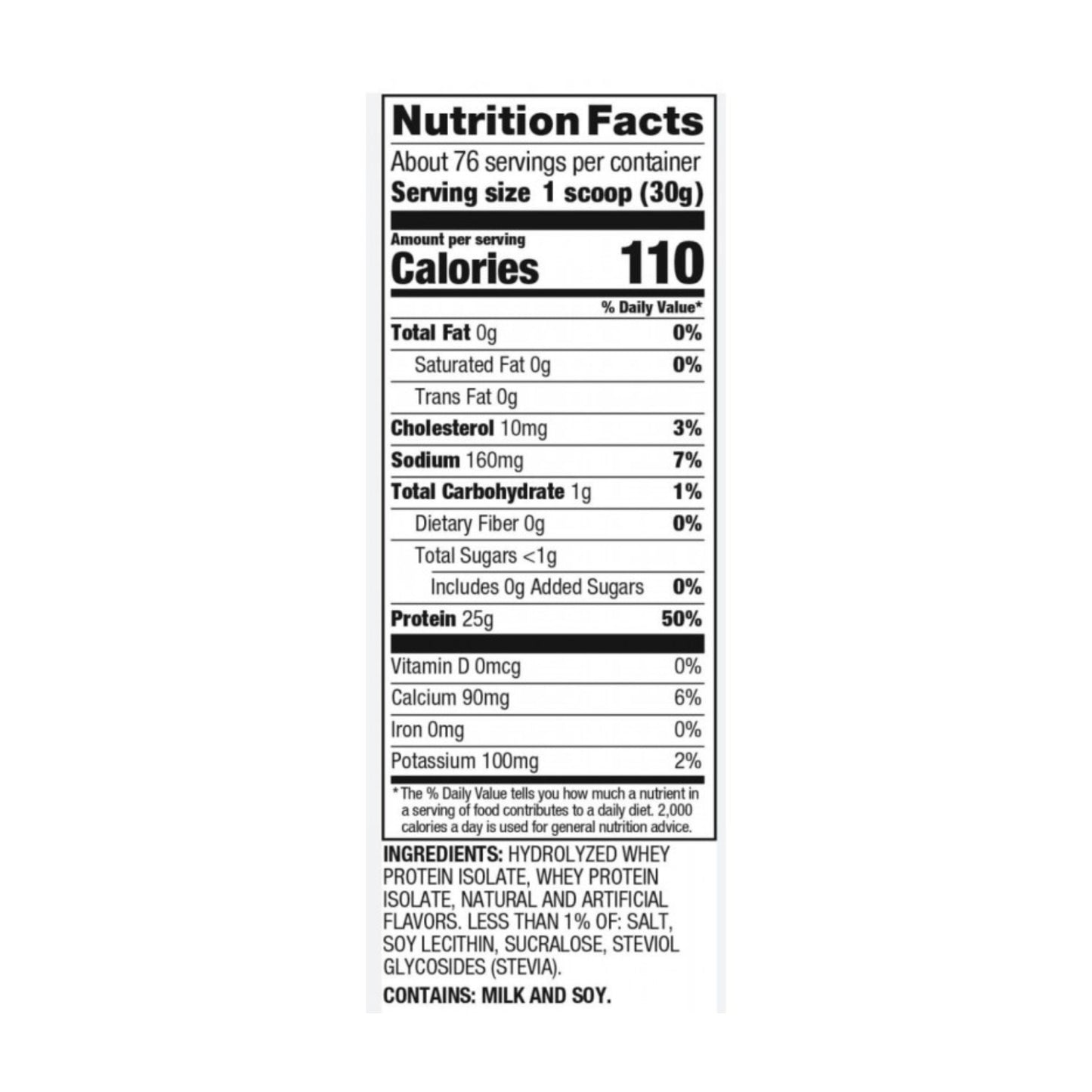 ISO 100 Hydrolyzed – 5 lbs / 76 servicios, Cinnamon Churro