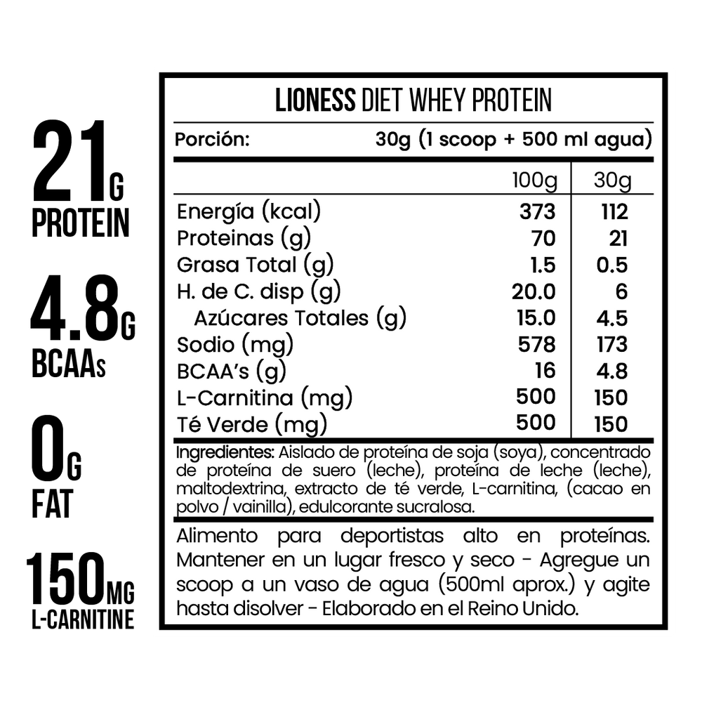 LIONESS DIET Whey Protein 2 Lb - Vainilla