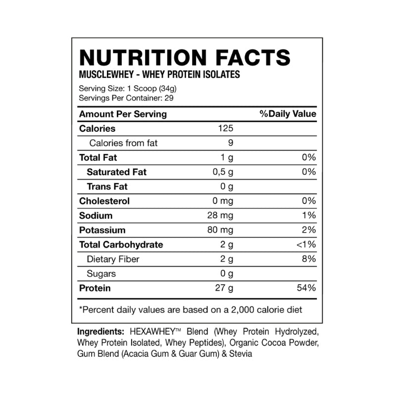 MUSCLE WHEY ISOLATE – 2.2 lbs / 29 servicios, Cookies Extreme