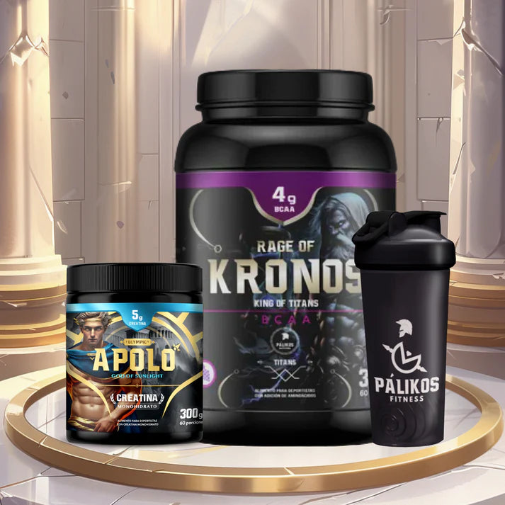 CREATINA APOLO 300GR + BCAA KRONOS 300GR + SHAKER