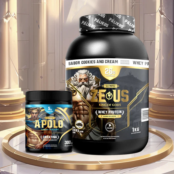 PROTEINA WHEY ZEUS 1KG Chocolate + CREATINA APOLO 300GR