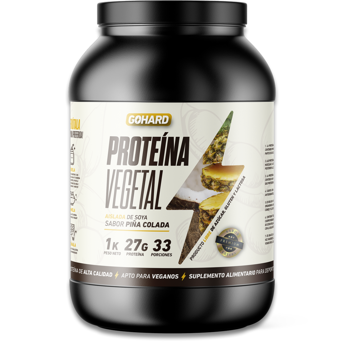 PROTEINA VEGETAL GOHARD 1 Kg - Piña Colada
