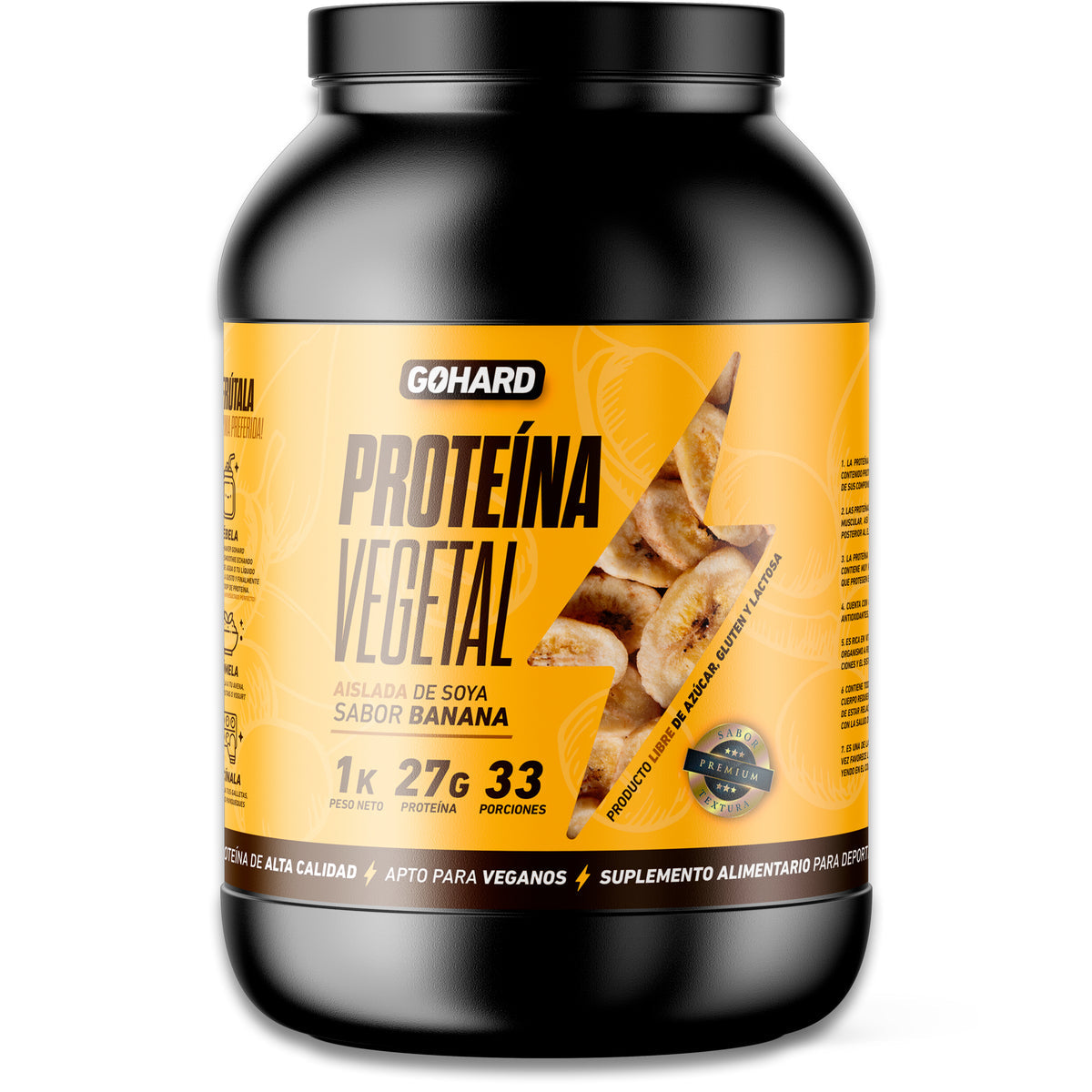 PROTEINA VEGETAL GOHARD 1 Kg - Banana