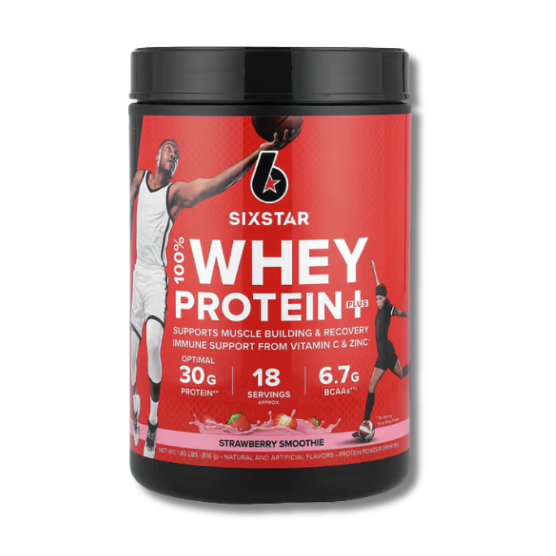 100% WHEY Protein PLUS – 1.80 lbs / 18 servicios, Strawberry Smoothie