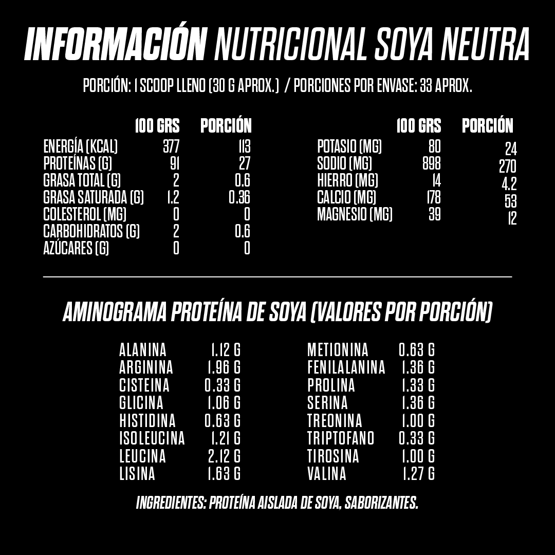 PROTEINA VEGETAL 1 Kg - Sin Sabor