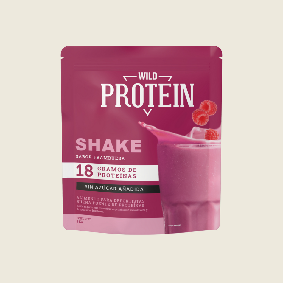 Shake en polvo sabor Frambuesa 1 kg - Wild Protein