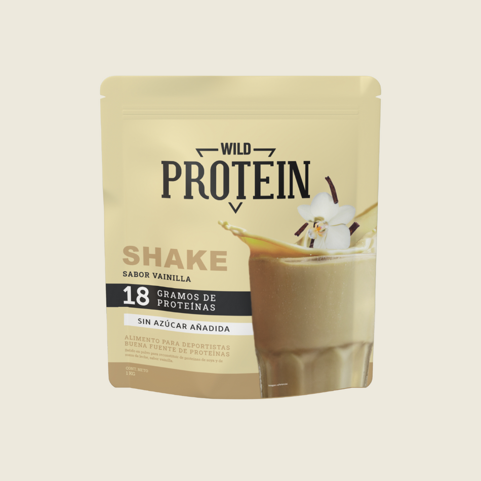 Shake en polvo sabor Vainilla 1 kg – Wild Protein