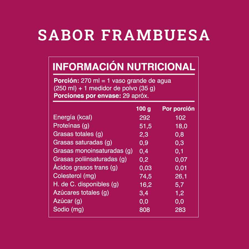 Shake en polvo sabor Frambuesa 1 kg - Wild Protein