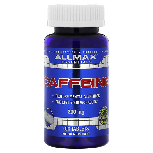 CAFFEINE ALLMAX Essentials 200 mg - 100 tabs / 100 servicios