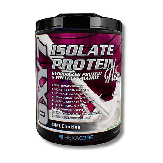 OXY 7 HERS ISOLATE Whey Protein – 5 lbs / 60 servicios, Diet Cookies