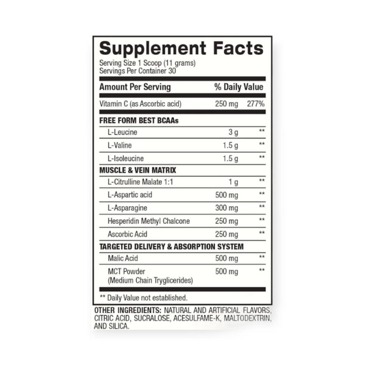 BETTER Best BCAA – 330 grs / 30 servicios, fruit punch