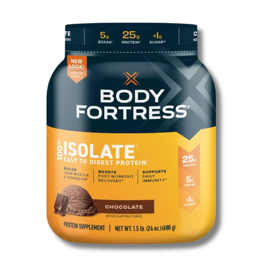 BODY FORTRESS 100% ISOLATE – 1.5 lbs, chocolate