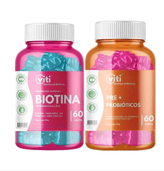 PACK GOMITAS BIOTINA / PRE+PROBIÓTICOS