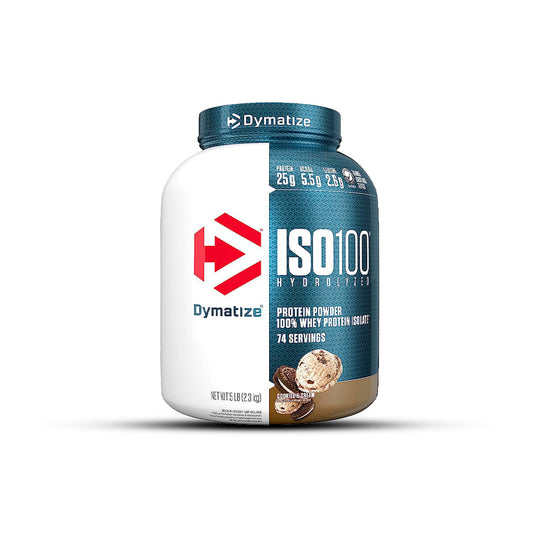 ISO 100 Hydrolyzed – 5 lbs / 74 servicios, Cookies & Cream