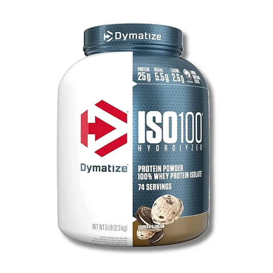 ISO 100 Hydrolyzed – 5 lbs / 74 servicios, Cookies & Cream