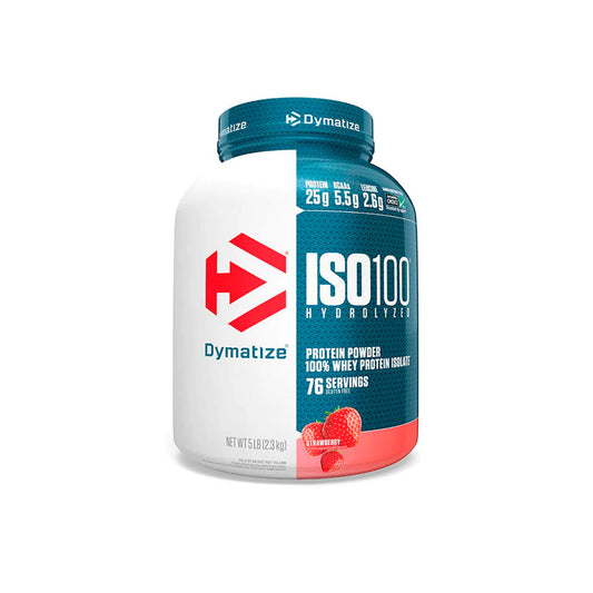 ISO 100 Hydrolyzed – 5 lbs / 76 servicios, Strawberry