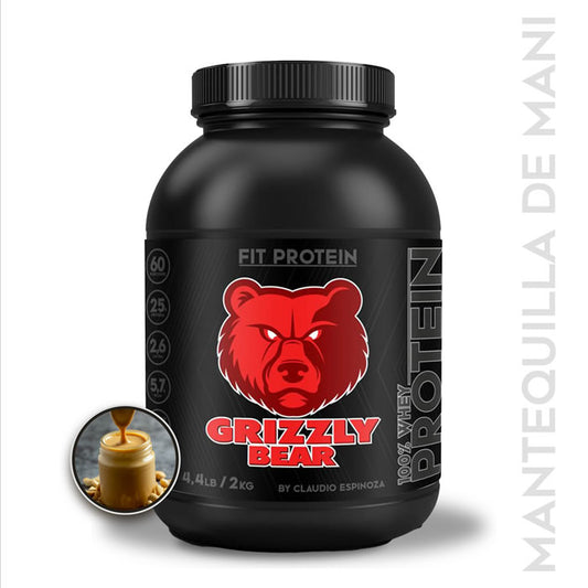 FIT PROTEIN 100% WHEY GRIZZLYBEAR 2 Kg MANTEQUILLA DE MANI
