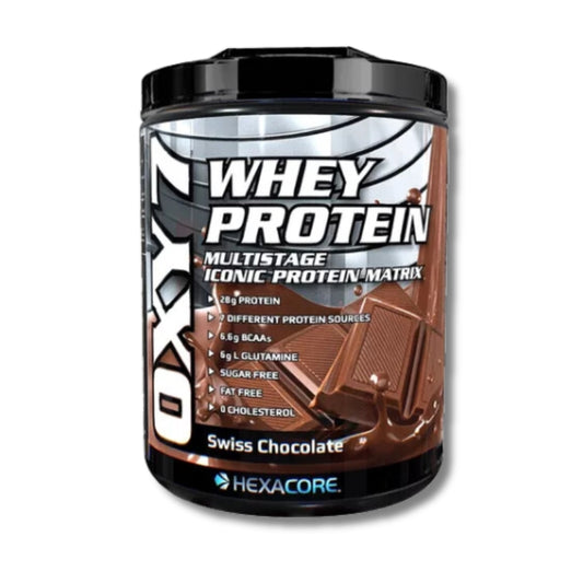 OXY 7 Whey Protein – 5 lbs / 67 servicios, swiss chocolate