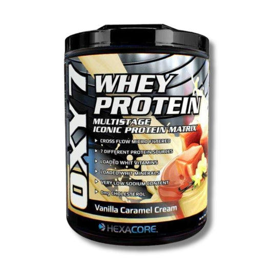 OXY 7 Whey Protein – 5 lbs / 67 servicios, Vainilla Caramel Cream