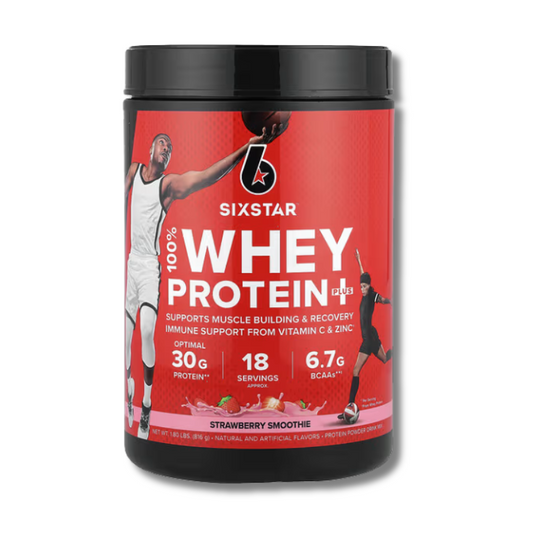 100% WHEY Protein PLUS – 1.80 lbs / 18 servicios, Strawberry Smoothie