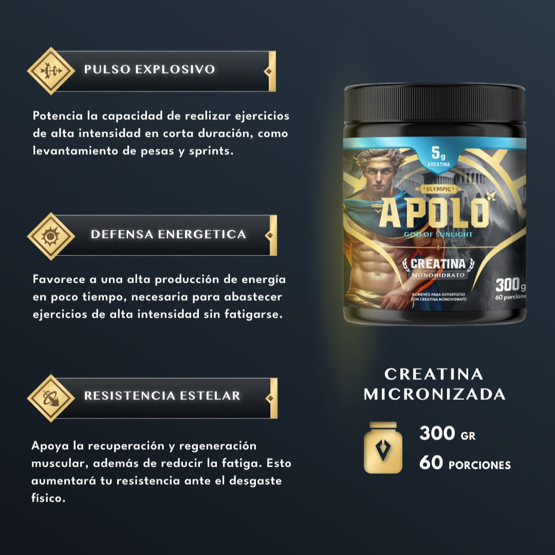 CREATINA APOLO Monohidratada 300 Gr