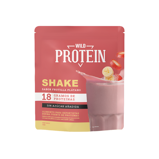 Batido en Polvo Sabor Frutilla Plátano – 1 kg – Wild Protein