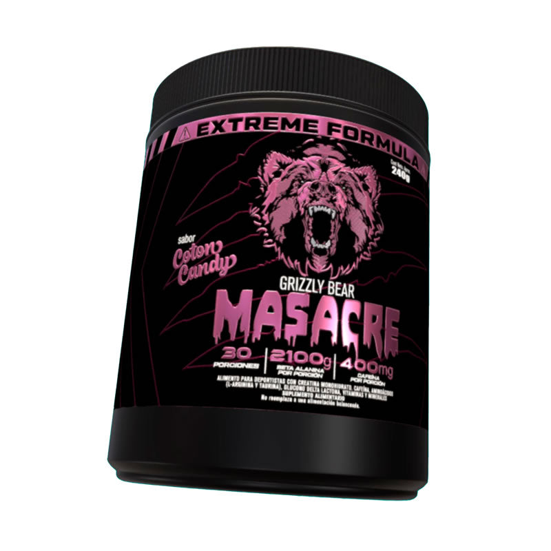 PRE WORKOUT MASACRE COTON CANDY Grizzly Bear