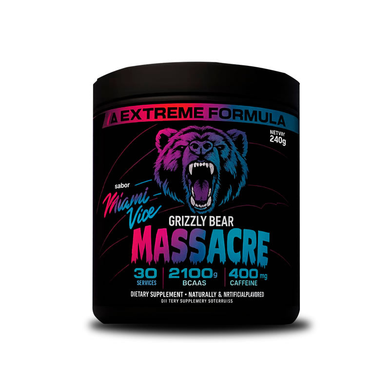 PRE WORKOUT MASACRE MIAMI VICE Grizzly Bear 240 Gr