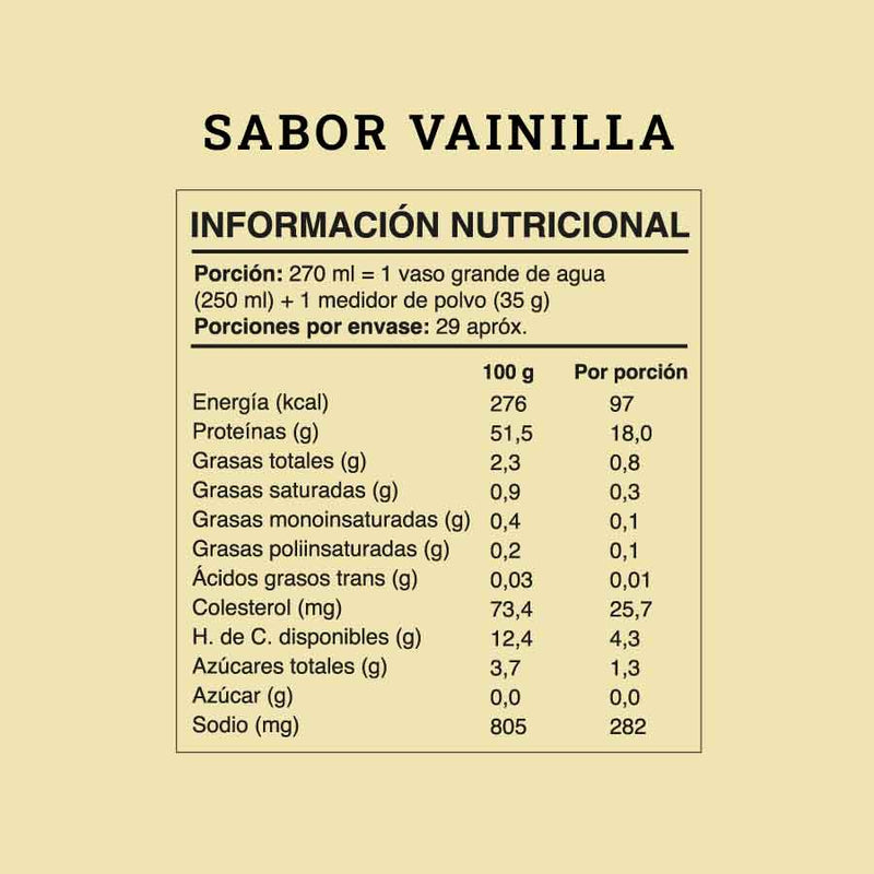 Shake en polvo sabor Vainilla 1 kg – Wild Protein